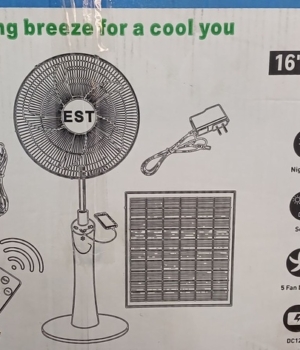 EST I6 INCHES SOLAR STANDING FAN